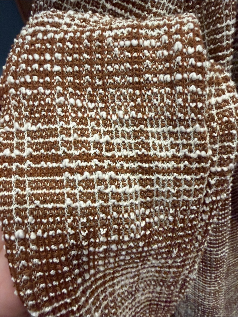 NWT Dear Scarlett Brown & Cream Tweed Open-Front Trench Coat size small - Picture 2 of 5